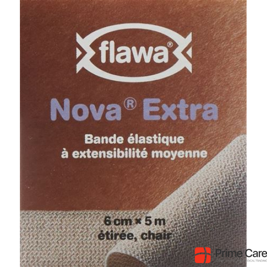 Flawa Nova Extra Elastische Mittelzugbinde 6cmx5m Beige buy online