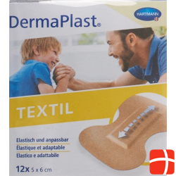 Dermaplast Textil Fingertip Plasters 5x6cm 12 Pieces