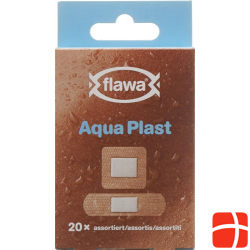 Flawa Aqua Plast Pflasterstrips Wasserfest 2 Grössen 20 Stück