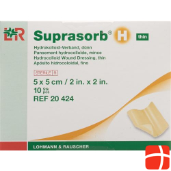 Suprasorb H Duenn 5x5cm 10 Stück