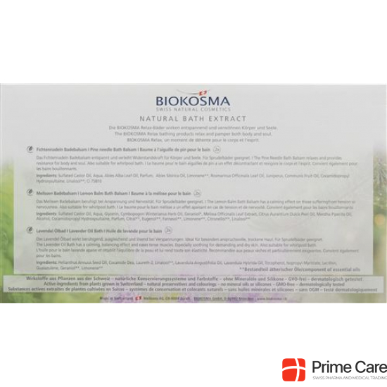 Biokosma Bad Portionen Relax 6 Ampullen 20ml buy online