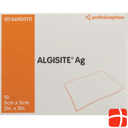 Algisite Ag Alginat Kompressen 5x5cm 10 Stück