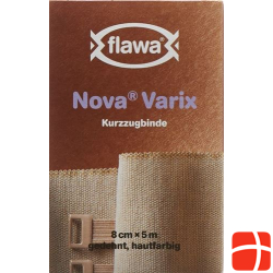 Flawa Nova Varix Kurzzugbinde 8cmx5m Hautfarben