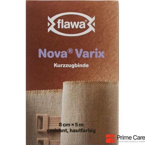 Flawa Nova Varix Kurzzugbinde 8cmx5m Hautfarben buy online