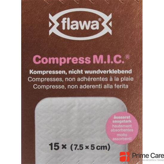 Flawa M.I.C. Kompressen Nicht Steril 7.5x5cm 15 Stück buy online