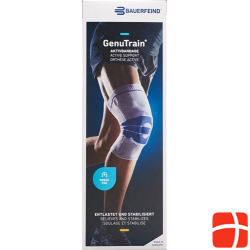 GenuTrain Aktivbandage Knie mit Silikonrand Grösse 5 Titan