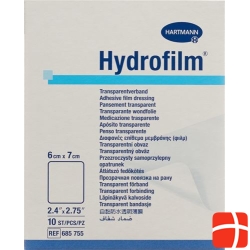 Hydrofilm Wundverband Film 6x7cm Transparent 100 Stück