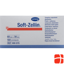 Soft Zellin Alkoholtupfer 60x30mm Steril 100 Stück