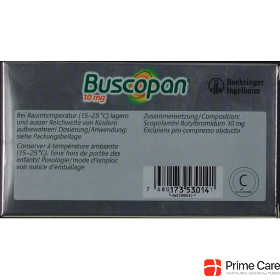 Buscopan 10mg 20 Dragées buy online