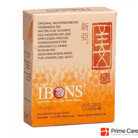 Ibons Ingwer Bonbon Orange Box 60g buy online