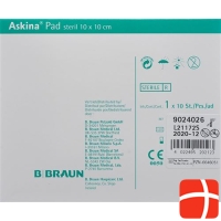Askina Pad Vliesstoffkompresse 10cmx10cm 10 Stück