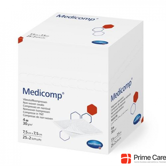 Medicomp Vlieskompressen 10x10cm 4-fach 30g/m2 50x 5 Stück buy online