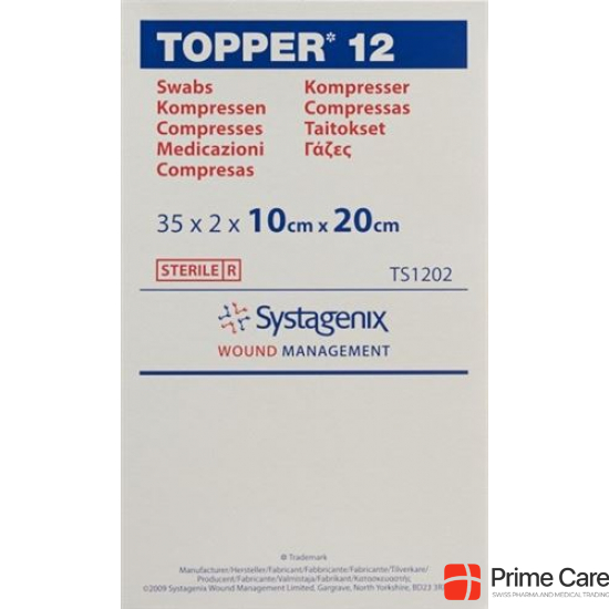 Topper 12 Nw Kompressen 10x20cm Steril 15 Beutel 5 Stück buy online