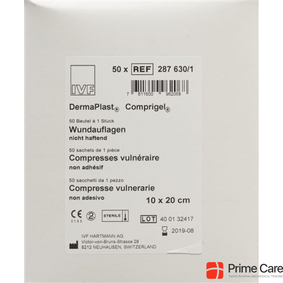 Dermaplast Comprigel Wound Dressings Sterile 10x20cm 50 Bags buy online