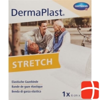 Dermaplast Stretch Gazebinde 6cmx10m Weiss