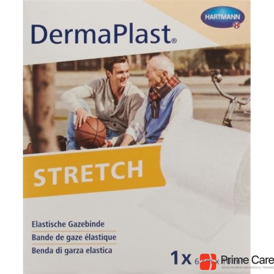 Dermaplast Stretch Gazebinde 6cmx10m Weiss buy online