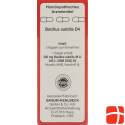 Sanum Bacillus Subtilis Kapseln D 4 (neu) 5 Stück