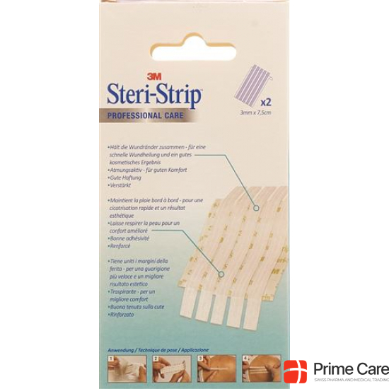 3M Steri Strip 3x75mm Weiss Verstärkt 5x 50 Stück buy online