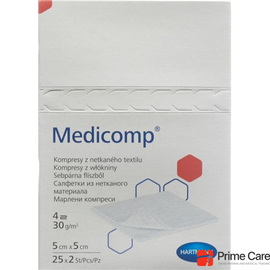 Medicomp Vlieskompressen 5x5cm Steril 25 Beutel 2 Stück buy online
