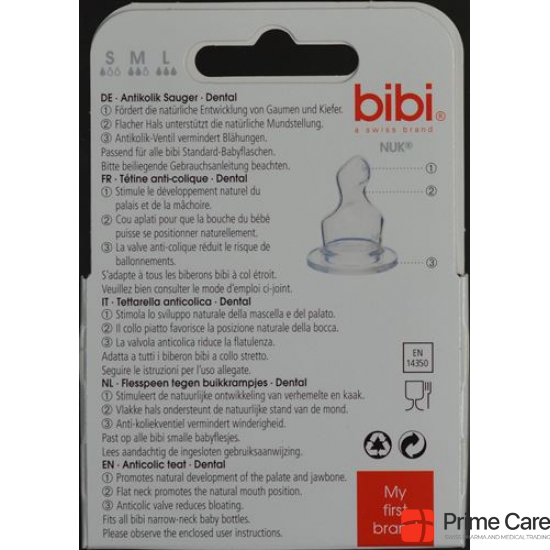 Bibi Sauger Dental Silikon für Tee Duo 2 Stück buy online