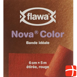 Flawa Nova Color Universalbinde 6cmx5m Rot