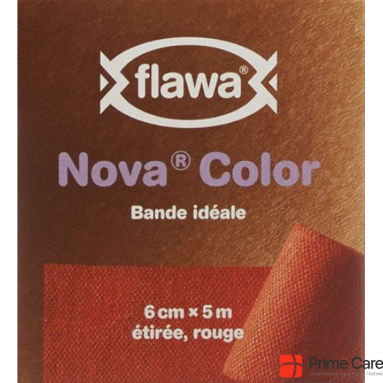 Flawa Nova Color Universalbinde 6cmx5m Rot buy online