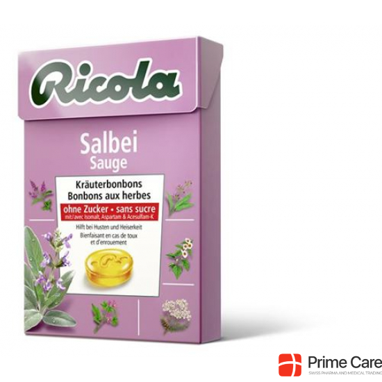 Ricola Salbei Bonbons ohne Zucker M Stevia Box 50g buy online