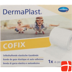 Dermaplast Cofix gauze bandage 4cmx4m white
