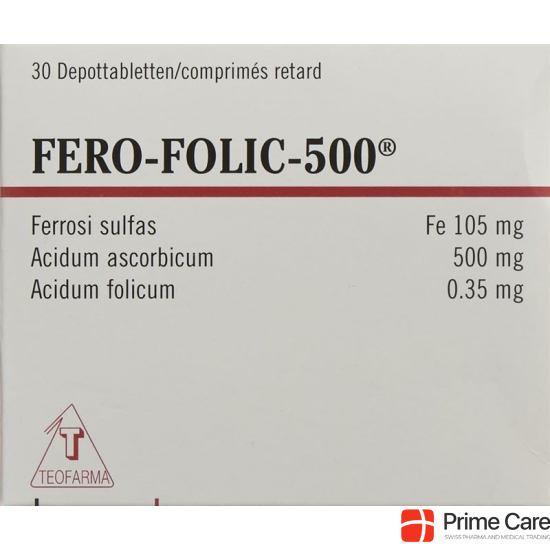 Fero Folic 500 Depottabl 500mg 30 Stück buy online