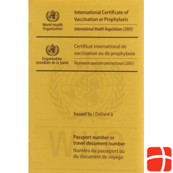 WHO vaccination card International Yellow