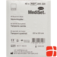 Mediset IVF Vierecktupfer 2.5x2.5cm 40 Beutel 5 Stück