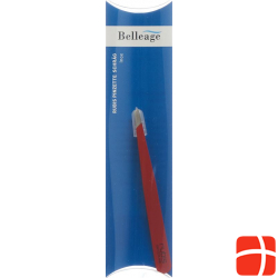 Belleage Rubis tweezers inclined inox