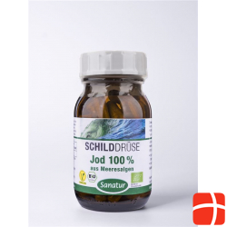 Sanatur Jod Kapseln Bio 100% Pflanzlich Glas 60 Stück