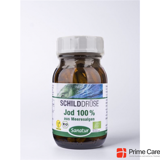 Sanatur Jod Kapseln Bio 100% Pflanzlich Glas 60 Stück buy online