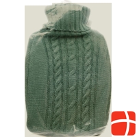 Frosch Wärmflasche PVC 1.8L Strickbezug Pastellbl