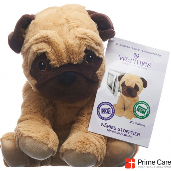 Warmies warmth soft toy pug beige buy online