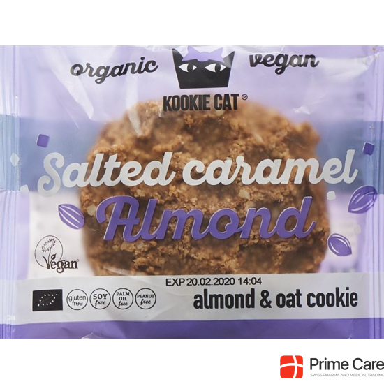 Kookie Cat Salted Caramel Almond Cookie 50g buy online