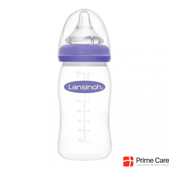 Lansinoh anti-colic wide-mouth bottle 240ml plastic buy online