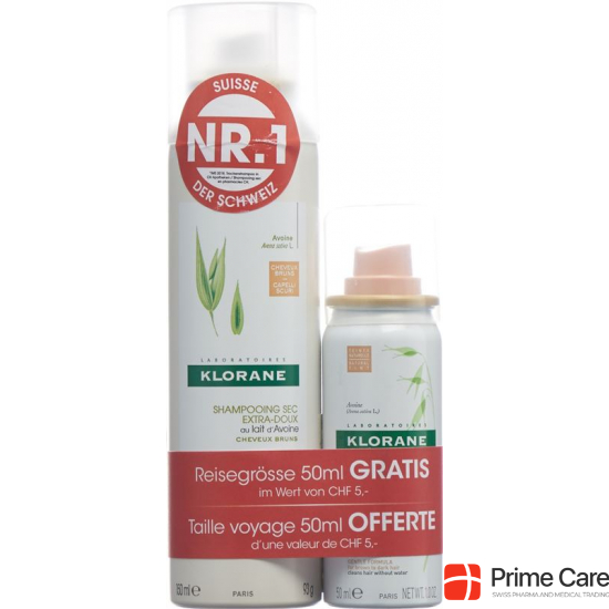 Klorane Trockenshampoo Hafer Getoent 150ml+50ml buy online