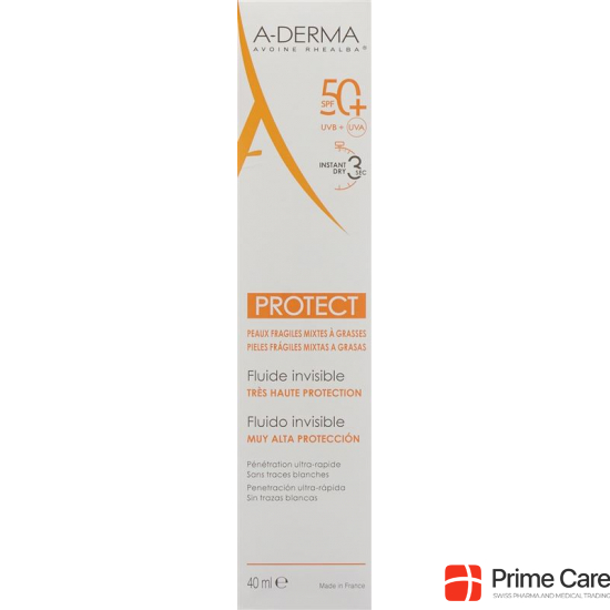 A-derma Protect Fluide Invisible SPF 50+ 40ml buy online
