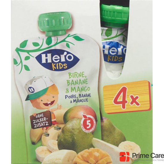 Hero Kids Smoothie Birne Ban Mango Quat 4x 120g buy online