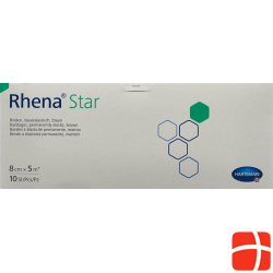 Rhena Star Elastisch Binden 8cmx5m Hautfarbig Offen 10 Stück