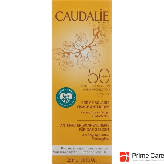 Caudalie Solaire Creme Visage Anti Rides SPF 50 25ml buy online