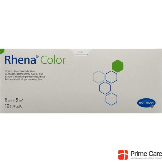 Rhena Color Elastische Binde 6cmx5m Blau Offen 10 Stück buy online