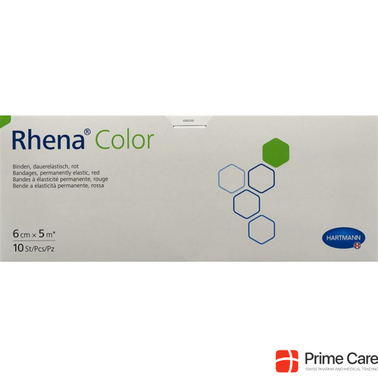 Rhena Color Elastische Binde 6cmx5m Rot Offen 10 Stück buy online