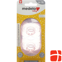 Medela Baby Dummy Soft Silicone 6-18 Girl 2 pieces