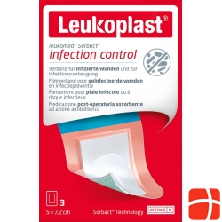 Leukoplast Leukomed Sorbact 7.2x5cm 3 pieces