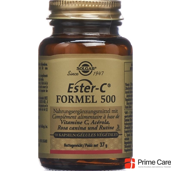 Solgar Ester-c Formel 500 Kapseln Flasche 50 Stück buy online