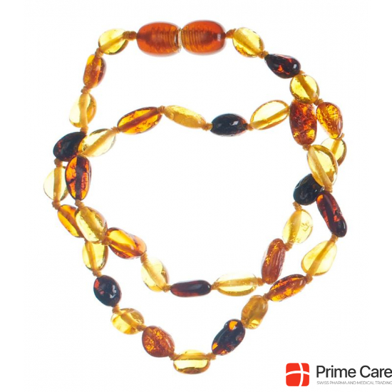 Selena's Baby Amber Necklace 32-34cm Multicol Oval buy online