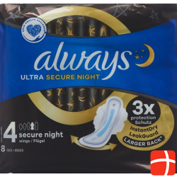 Always Ultra Binde Secure Night Size 4 8 pieces